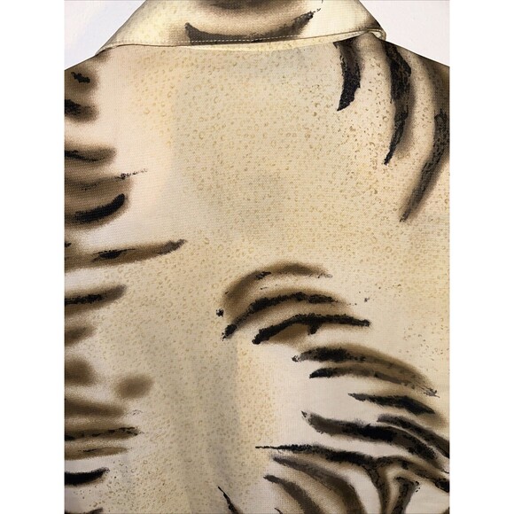 D’Accord Polo Shirt Men’s Short Sleeve Elastic Bottom Large Brown Tan - Picture 7 of 7